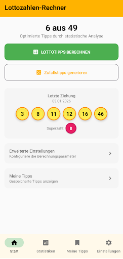 Startseite der Android-App